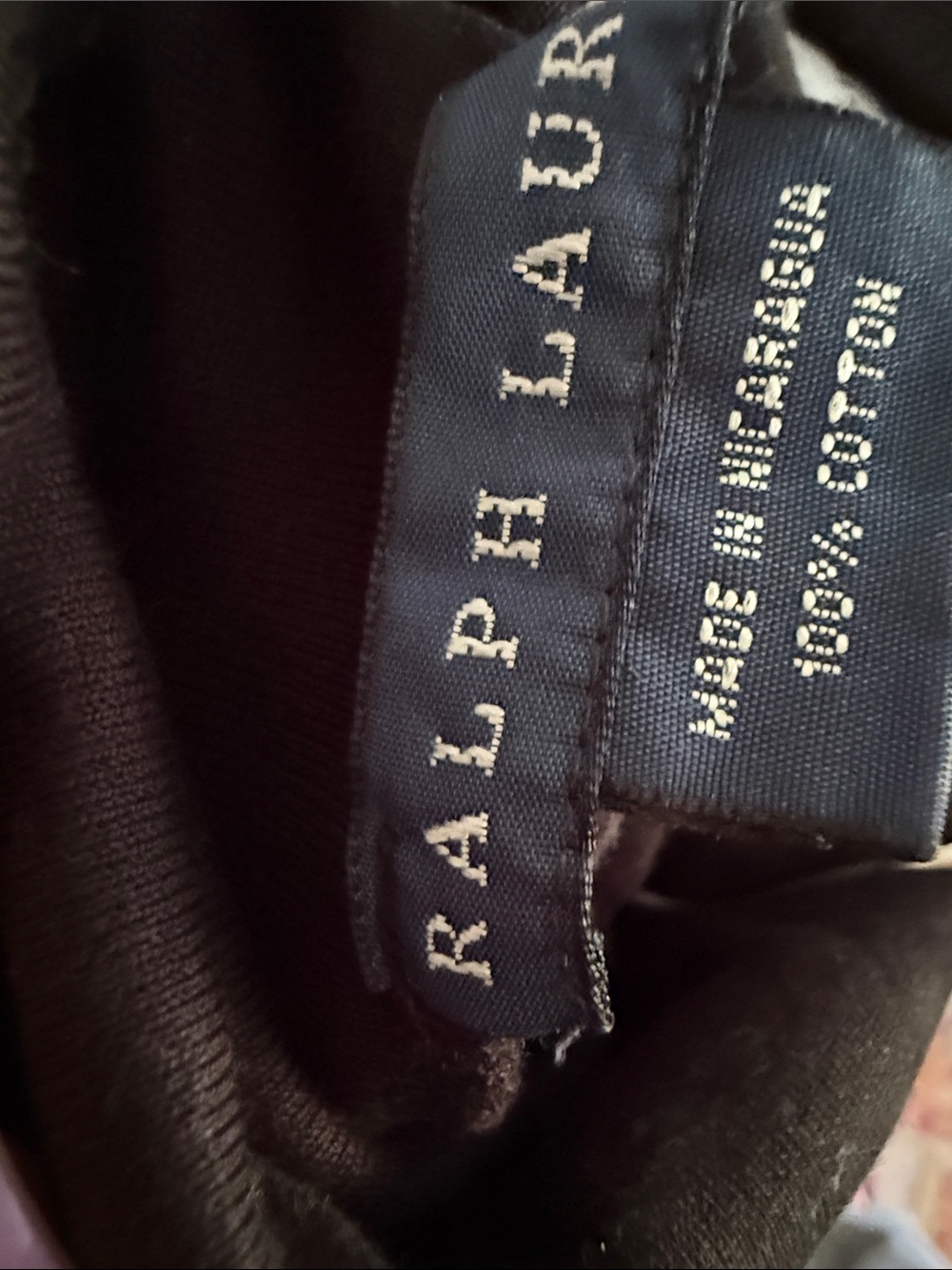 Ralph Lauren Black Turtleneck with White Polo Logo Size S - Picture 4 of 4